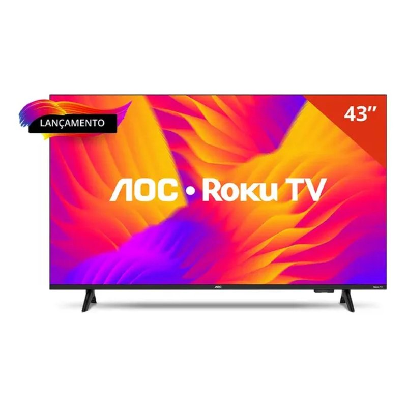 Smart TV 43 AOC LED Roku Full HD Wi‑Fi 60Hz HDMI USB 43S5155/78G