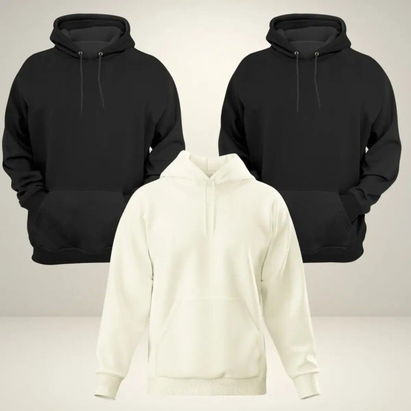 Kit 3 Moletons Masculinos Blusas de Frio