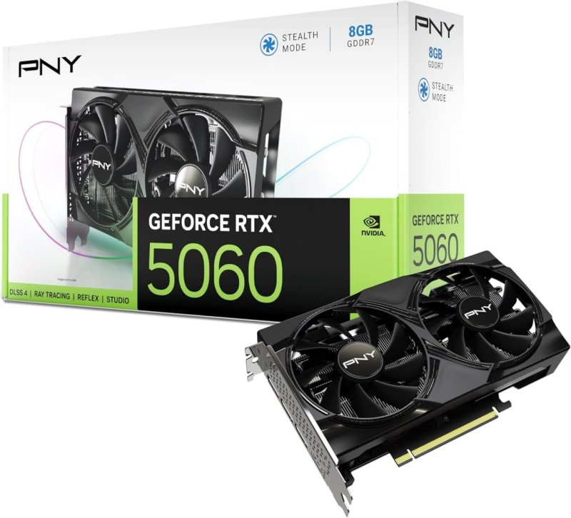 PNY Placa gráfica GEFORCE RTX™ 5060 8GB Dual Fan DLSS