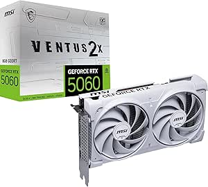 MSI Placa gráfica NVIDIA GeForce RTX 5060 8G Ventus 2X OC branca