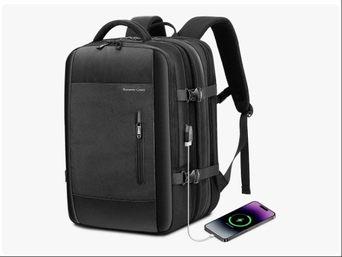 Mochila Viagem Executiva Grande Notebook, Preto