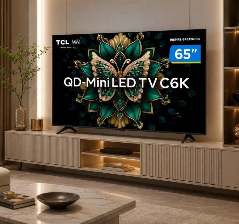 Smart TV TCL QLED 65" 4K Mini LED 144hz 65C6K
