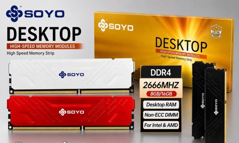 Memória DDR4 SOYO 2666MHz para Desktop