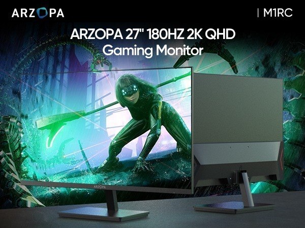 Monitor Arzopa Gamer 27" QHD Fast IPS 180Hz 1Ms HDMI DP