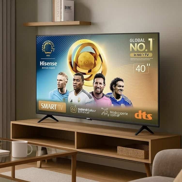 Hisense Smart TV FHD 40" Polegadas 40A4NV com HDR10, DTS Virtual X, Compatibilidade Alexa e Google Home
