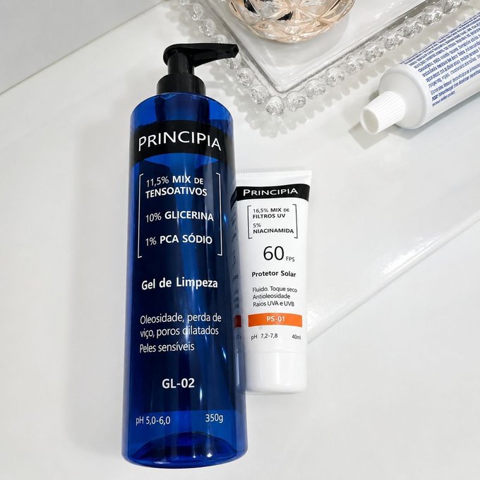 Kit Principia Gel de Limpeza, Protetor Solar e Frete Grátis
