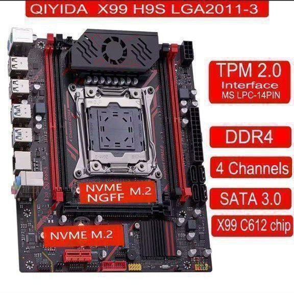 Qiyida X99 H9S Chipset C612 com suporte ao TPM 2.0