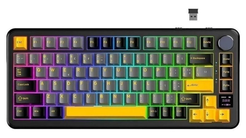Teclado Mecânico Sem Fio Attack Shark X85pro 75% Tela Tft