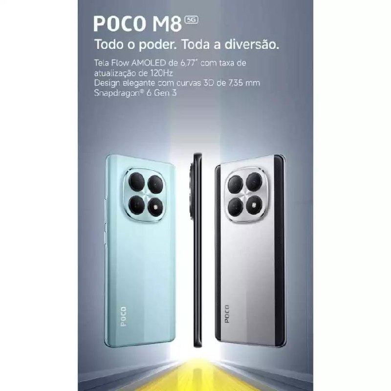 Xiaomi POCO M8 5G Versão Global com Tela AMOLED