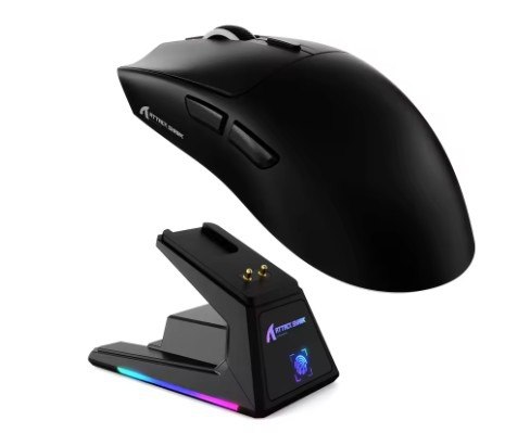 Mouse Attack Shark X1 PAW3395PRO com base de carregamento e alta resolução