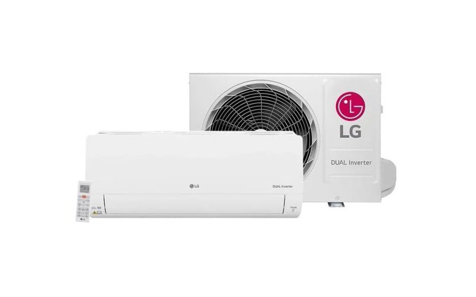 Ar-Condicionado LG Dual Inverter Compact + IA 9.000 BTUs Quente e Frio 220v