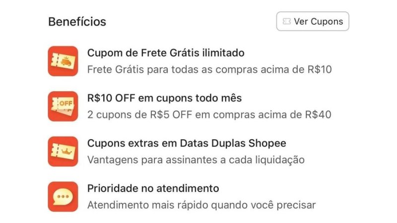 Teste Grátis Shopee VIP - Voltou