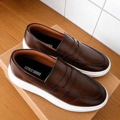 Sapato Loafer Masculino Mocassim Couro Casual Comfort Luxo (37 a 46)