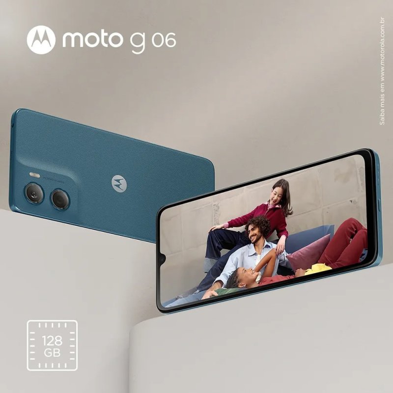 Motorola Moto G06 128GB 12GB 50MP Tela 6.9 Azul Marinho