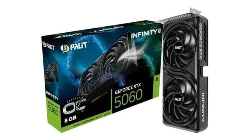 Placa De Vídeo Nvidia Geforce Palit Rtx 5060 8GB Infinity2 Oc