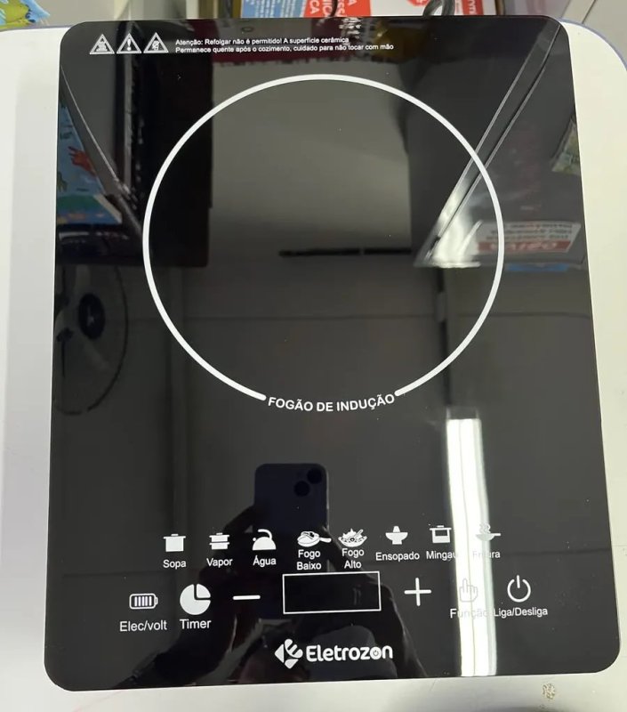 Cooktop De Indução 1 Boca Preto 127V