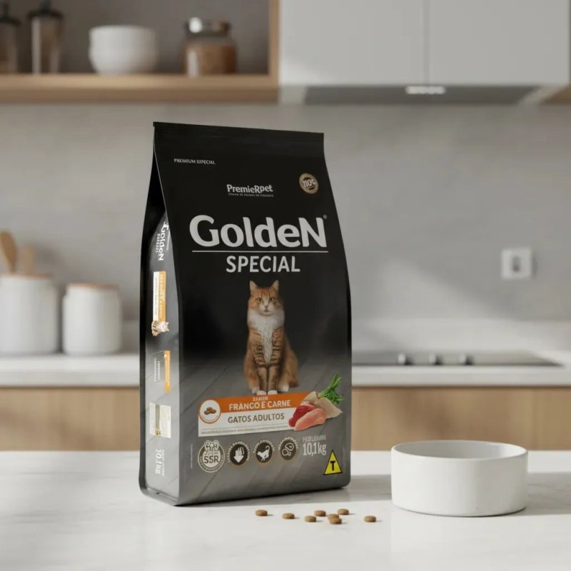 Ração Golden Special Frango e Carne Gatos Adultos 10,1kg