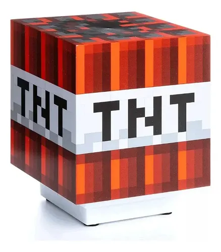 Luminária Minecraft Abajur Cubo Tnt