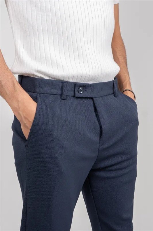 Calça Social Alfaiataria Masculina Malha Elastano Stretch