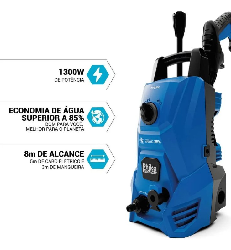 Philco PLP2200 - Lavadora de Alta Pressão 1300W 1300 PSI