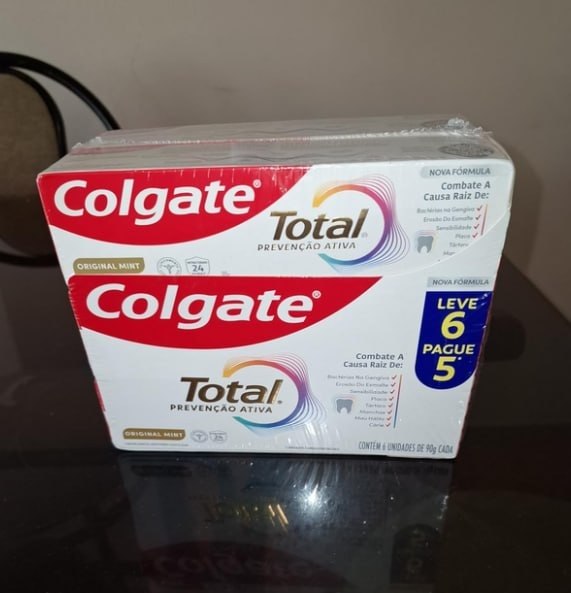 Creme Dental Colgate Total Original Mint, 6x90g