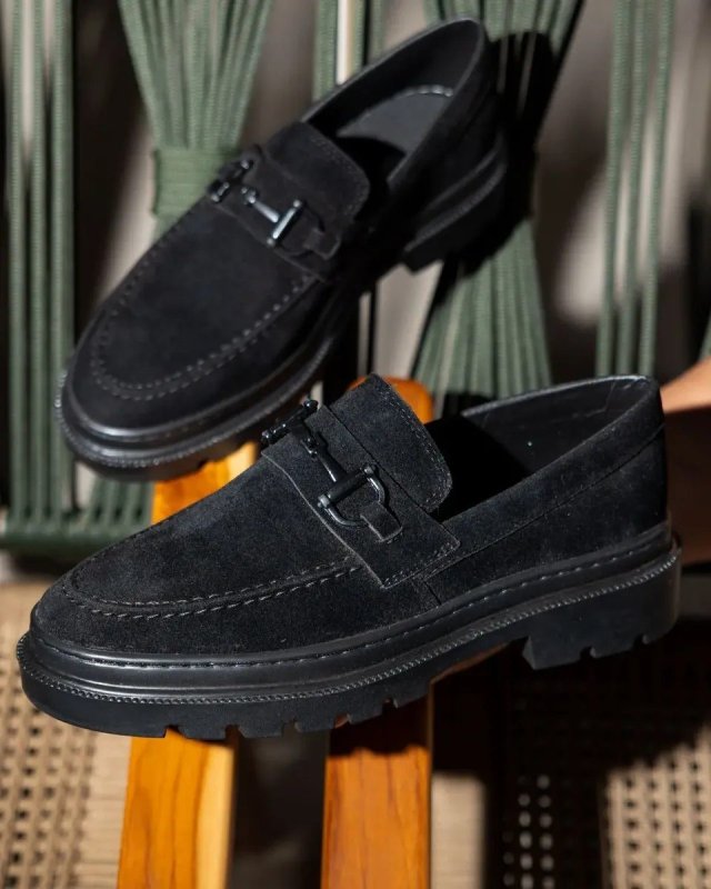 Sapato Social Masculino Mocassim Adulto Moderno Camurça Leve