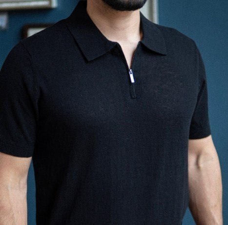 Camisa Polo Masculina Anistia Zíper Algodão Elastano Premium