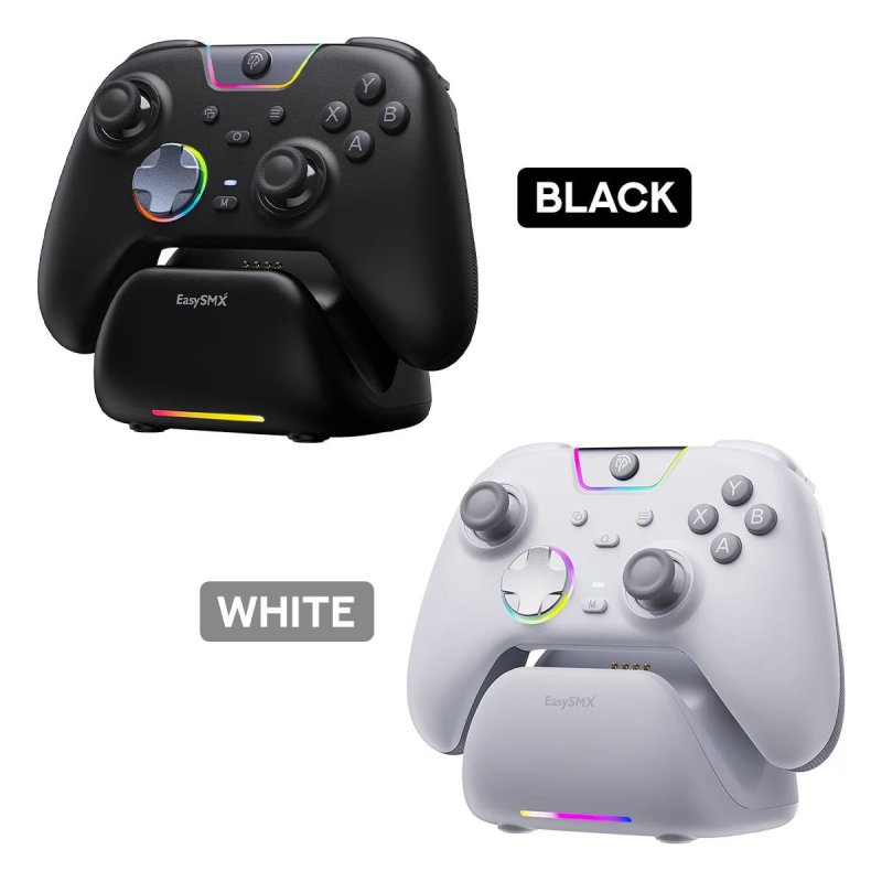 Controle Sem Fio EasySMX X05 Pro RGB com Dock de Carregamento