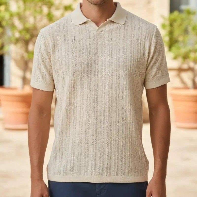Camisa Gola Polo Tricot Masculina Texturizada Turim Opus