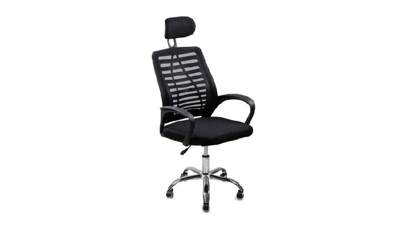 Cadeira de escritório Oficial Webshop Diretor Mesh Dir360 ergonômica preta com estofado de malha