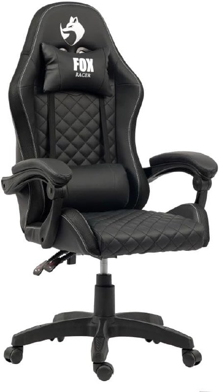 Cadeira Gamer Fox Vulpes Com Ajuste Reclinável Com Almofadas Até 110kg Preto