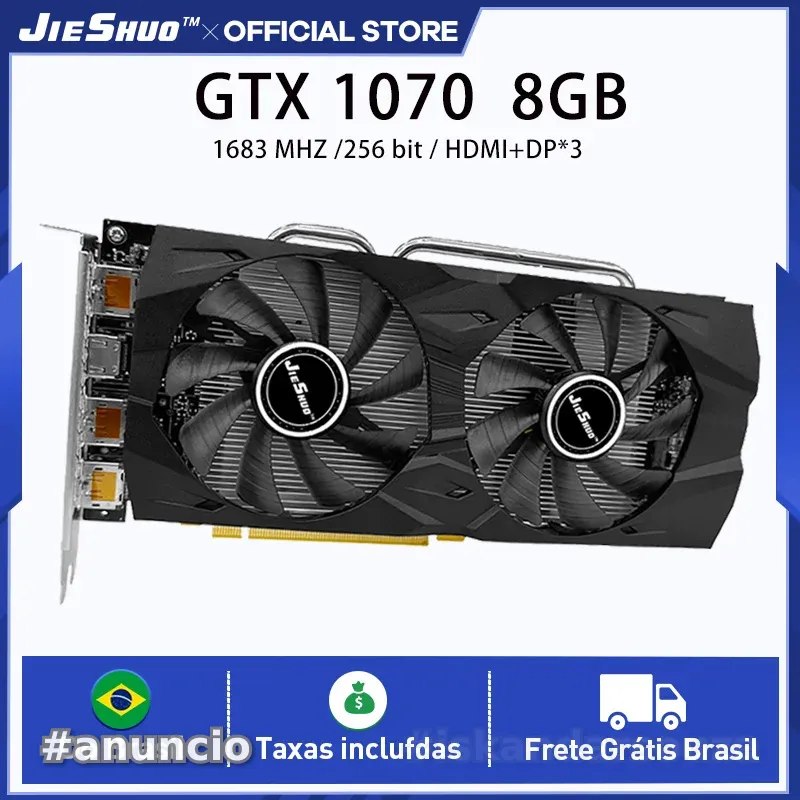 Placa Gráfica JIESHUO NVIDIA GeForce GTX1070 8GB GTX 1070