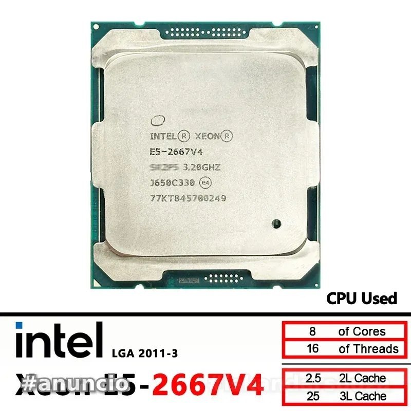 Xeon E5 2667v4 x99 Processador CPU Intel 2667 v4