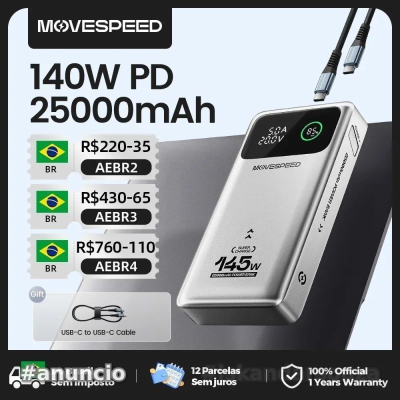 Movespeed M25 PRO 140W Power Bank 25.000Mah