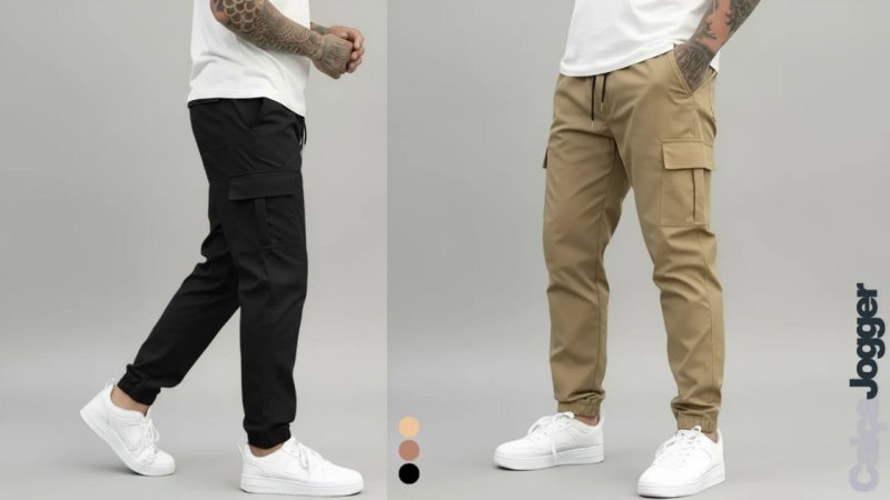 Calça Jogger Cargo Sarja