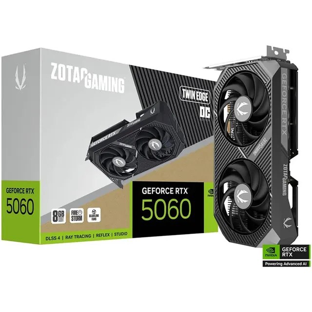 Placa De Vídeo Zotac Rtx 5060 8gb Twin Edge Gddr7 Preto