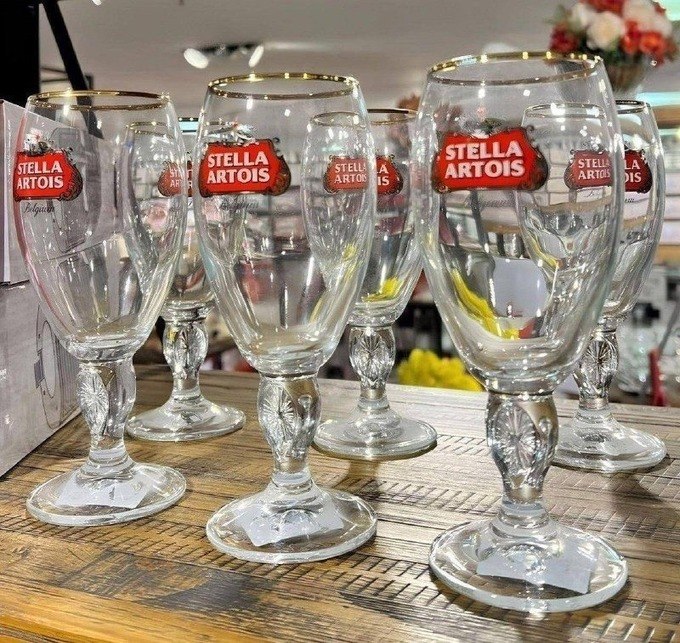 Taça Stella Artois Belgium, Taça de Cristal, Ruvolo 315ml 6pcs + Frete Grátis