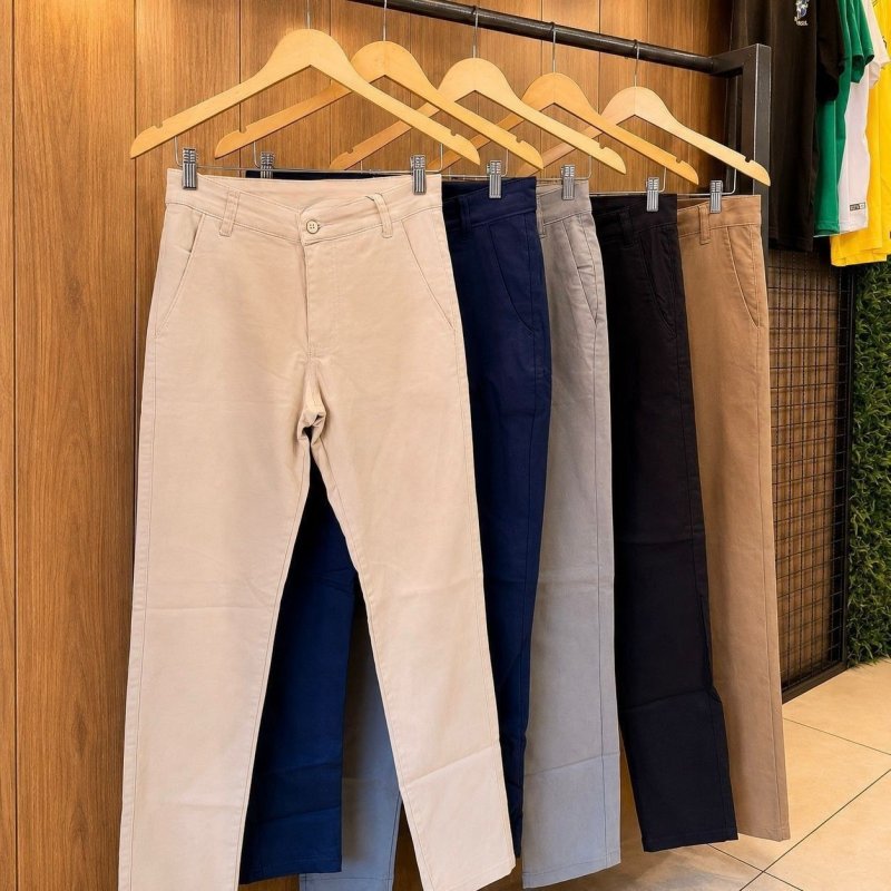 Calça Sarja Masculina Alfaiataria Social Sport Fino Slim