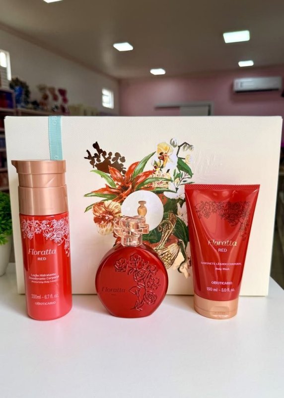 Kit Presente O Boticário Colônia Floratta Red 3 itens