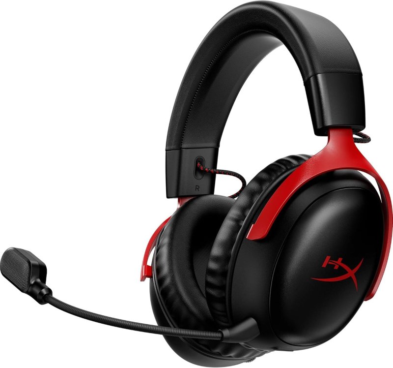 Headset Wireless HyperX Cloud III - Gamer para PC, PS5, PS4, Bateria de até 120h, 2,4 GHz, Drivers 53mm
