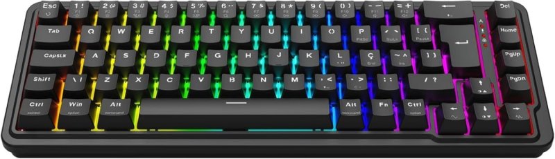 Teclado Magnético Gamer Redragon Nova RGB Preto 65% ABNT2 Switch Redragon UltraMag Linear