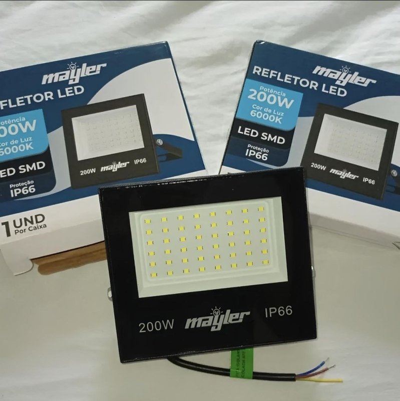 Kit com 2 Refletor Led Holofote 200w Ip66 127/220v