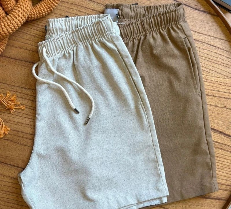Kit com 2 Shorts Mauricinho em Linho
