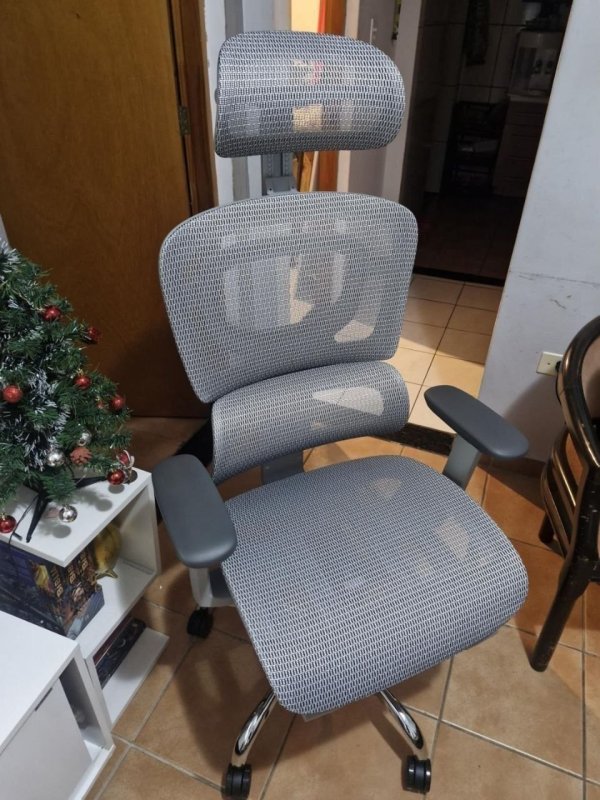 Cadeira De Escritório Ergonômica Mônaco Bt07 Luvinco Malha Respirável Com Suporte Lombar Adaptável