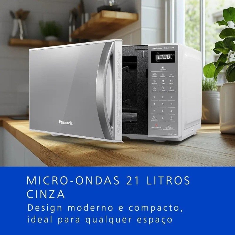 Micro-ondas De Mesa Panasonic, 21 Litros, Branco, Espelhada 220v