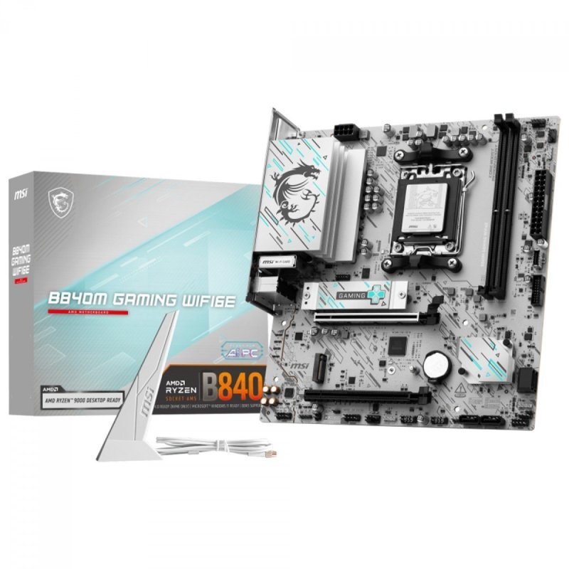 Placa Mãe MSI B840M Gaming WiFi6E AMD Ryzen Am5 DDR5 Matx M.2 NVMe HDMI/DisplayPort