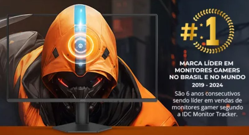 Monitor Gamer Aoc Agon G50 24 144hz 0,5ms 24g50f Preto