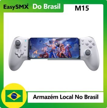 EasySMX M15 Controle para Celular iPhone e Android com Hall effect, USB-C e Bluetooth
