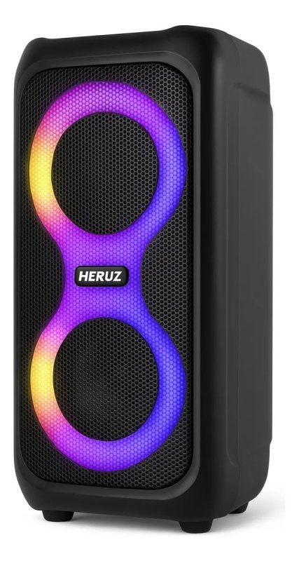 Caixa de Som Bluetooth Caixinha Grande 2 Altos Falantes 10w-hz 5.0 Boombox Com Radio Fm E Entrada Usb Pendrive Heruz