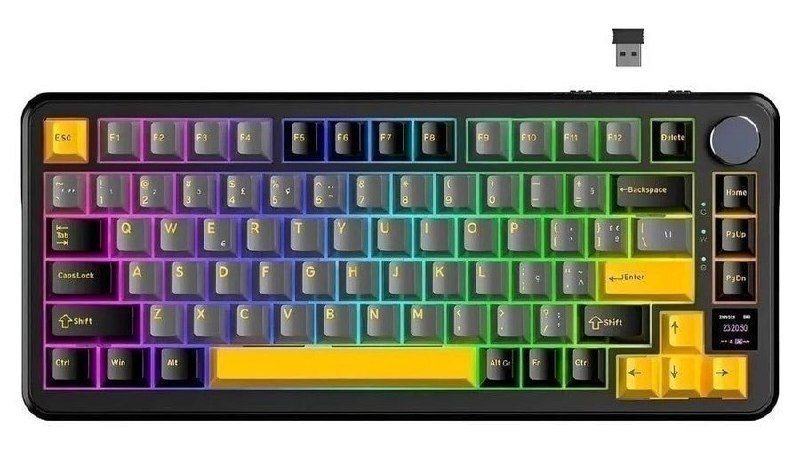 Teclado Mecânico Sem Fio Attack Shark X85pro 75% Tela Tft
